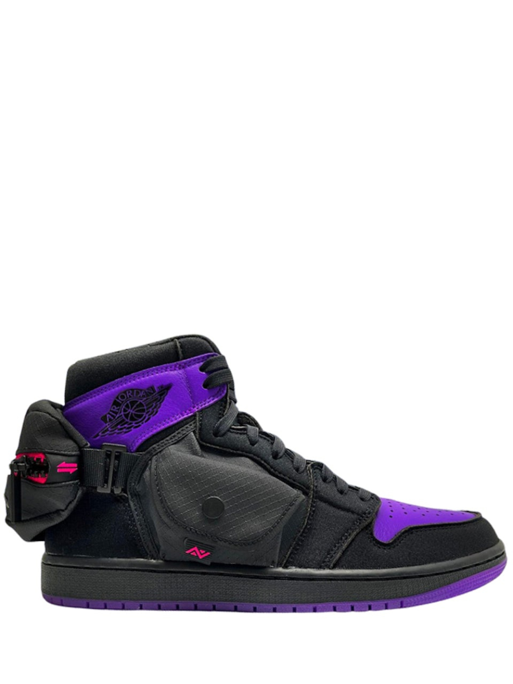 Jordan 1 morado con negro sale