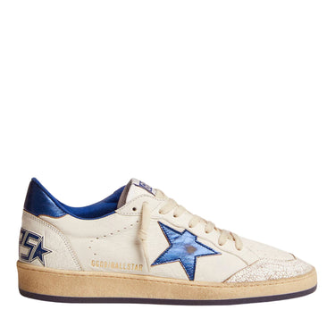 TENIS GOLDEN GOOSE BALL STAR BLUE METALLIC GGDBBLU01349