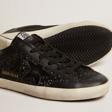 TENIS GOLDEN GOOSE SUPER STAR GLITTER BLACK GGDBBLK01341