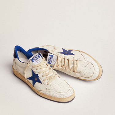 TENIS GOLDEN GOOSE BALL STAR BLUE METALLIC GGDBBLU01349