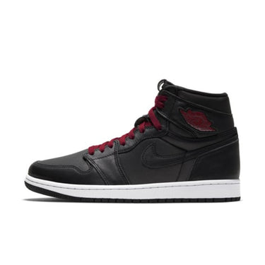 TENIS AIR JORDAN 1 RETRO ALTO NEGRO SATINADO GIMNASIO ROJO JDNBLK00190